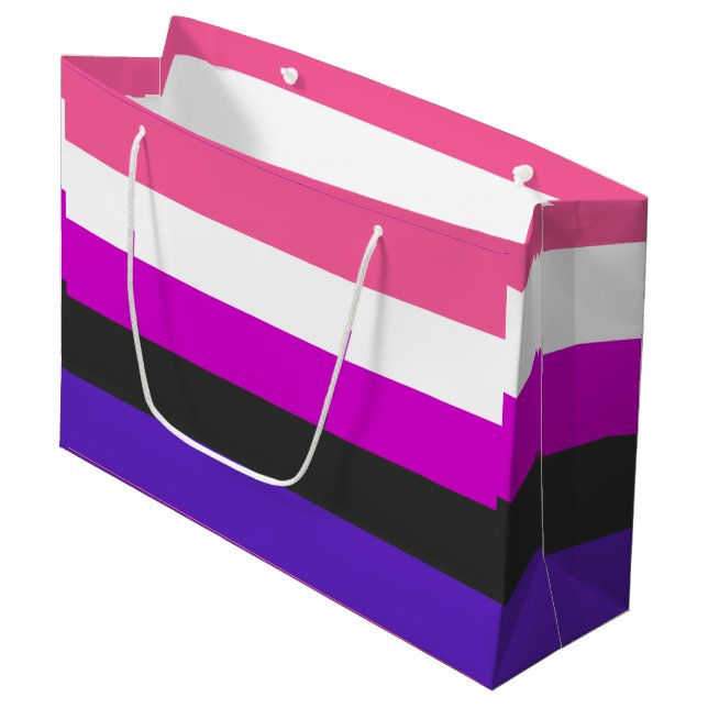 Könsfluid Prideflagga (Framsidan Vinklad)