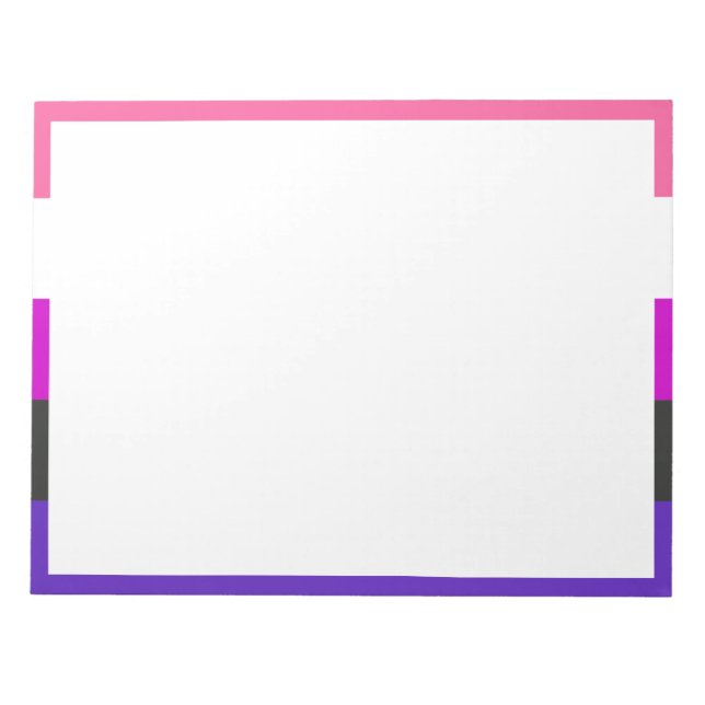 Könsfluid Prideflagga Anteckningsblock (Framsida)