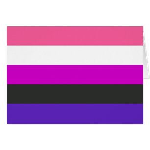 Könsfluid Prideflagga Hälsningskort