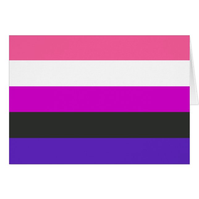 Könsfluid Prideflagga Hälsningskort (Framsidan Horizontal)