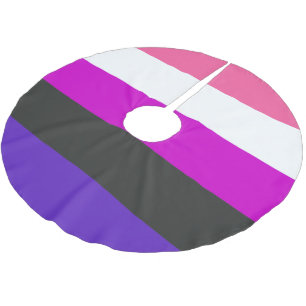 Könsfluid Prideflagga Julgransmatta Borstad Polyester