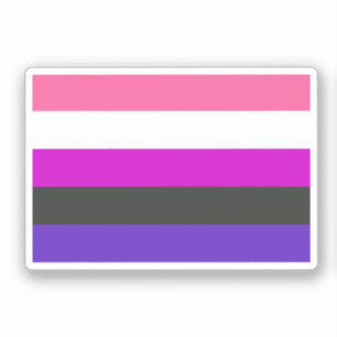 Könsfluid Prideflagga Klistermärken