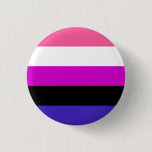 Könsfluid Prideflagga Knapp