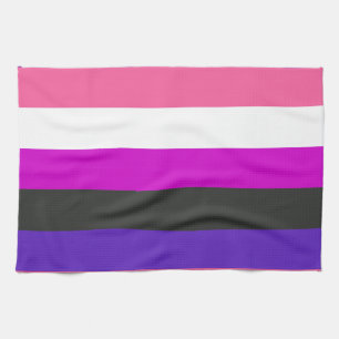 Könsfluid Prideflagga Kökshandduk