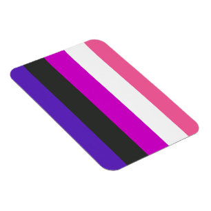 Könsfluid Prideflagga Magnet