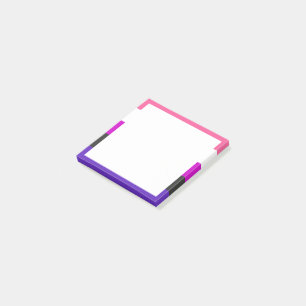 Könsfluid Prideflagga Post-it Block
