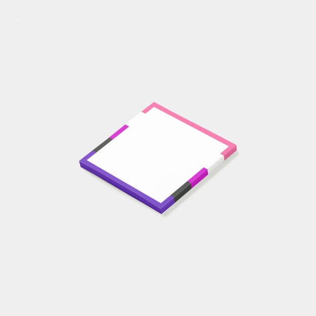 Könsfluid Prideflagga Post-it Block (Vinklad)