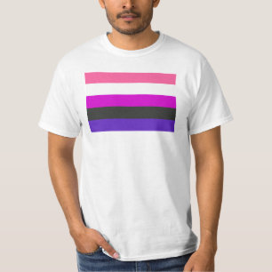 Könsfluid Prideflagga T Shirt