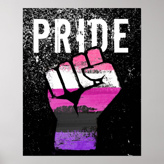 Könsfluid stolt fist poster (Framsidan)