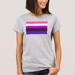 Könsfluid stoltighetsflagga t shirt