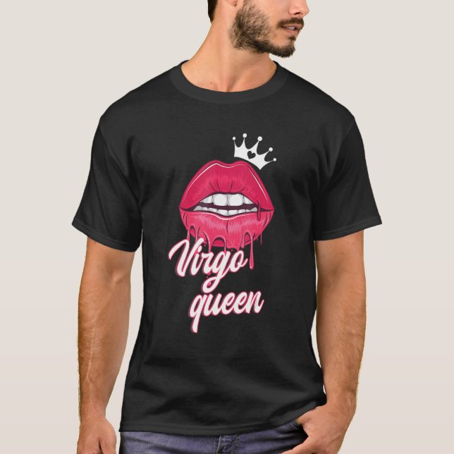 Könsfödelsedagsskylt Våg Queen Våg Zodiac T Shirt (Framsida)