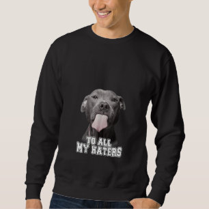 Könsfonen Pitbull till alla mina Haters T-shirt Pi Lång Ärmad Tröja