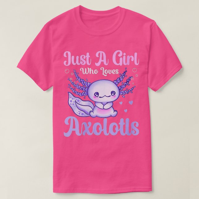 Könsfoni Bara en flicka som Kärlek Axolotls Kids A T Shirt (Design framsida)