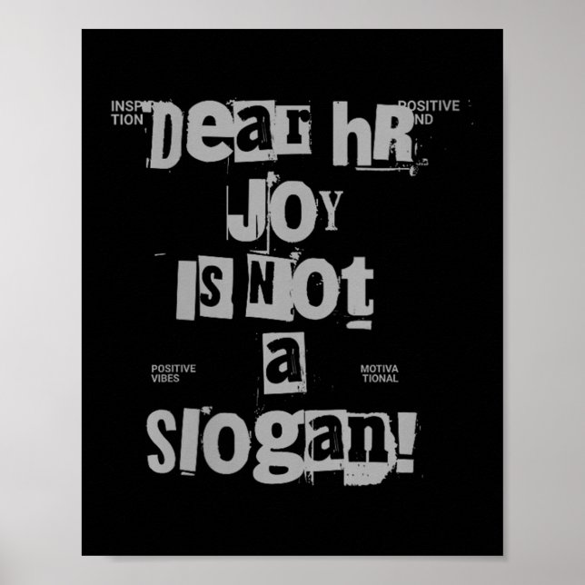 Könsfoni jobbar på Hr, Joy är ingen slump Poster (Framsidan)