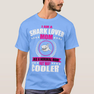 Könsfonta Shark Älskare Mamma som säger Kärlek-haj T Shirt