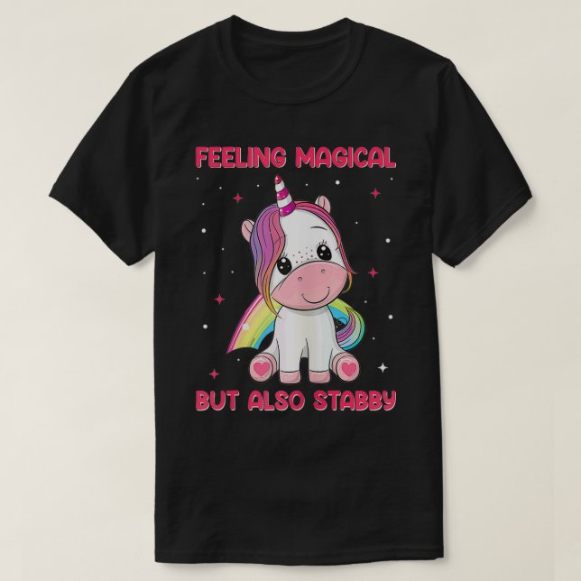 Könsföreningsstämning Magic men även Stabby T Shirt (Design framsida)