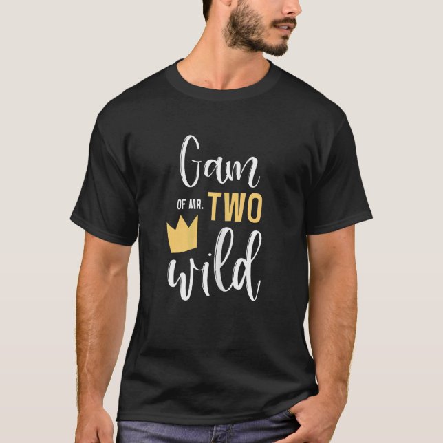 Könsgammelsammet två Vilder andra födelsedagen Par T Shirt (Framsida)