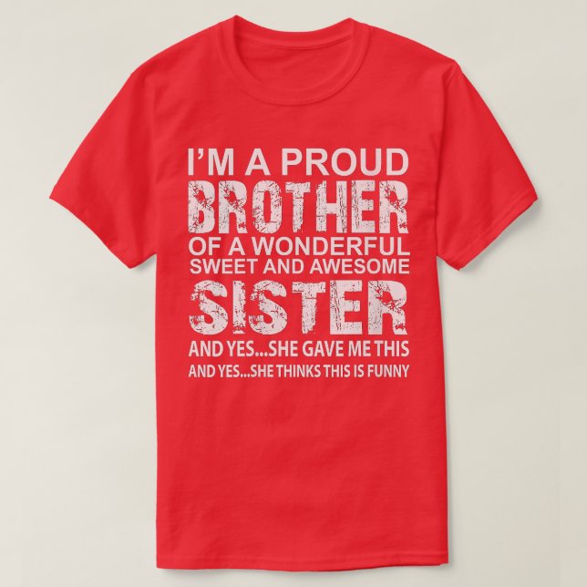 Könsgåva till broder från Fantastisk T Shirt (Design framsida)