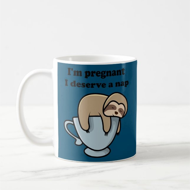 Könsgåva till gravida kvinnor Ny mamma Roligt Kaffemugg (Vänster)