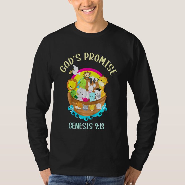 Könsgenesis 913 Gods Lomise Rainbow Bible Youth T Shirt (Framsida)