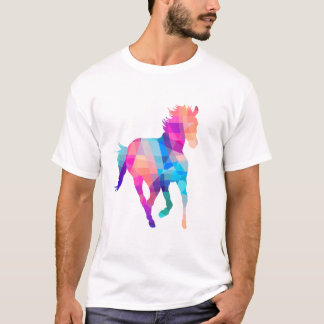 Könshäst Geometric Colorful Equestrian Graphic T Shirt