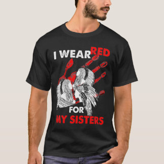 Könsintern amerikan I Bära Red för min syster V T Shirt