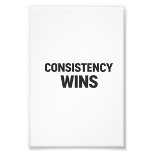 Konsistens Vinner – Minimal Motivationsaffisch Fototryck