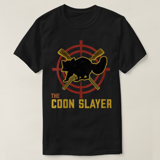 Könsjaktredskap i Coon Sayer Funny Raccoon T Shirt (Design framsida)