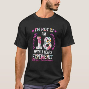 Könsjuni Flickor 2001 21 födelsedag 21 år gammal I T Shirt