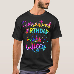 Könskarantänfödelsedag drottning social avstånd t shirt