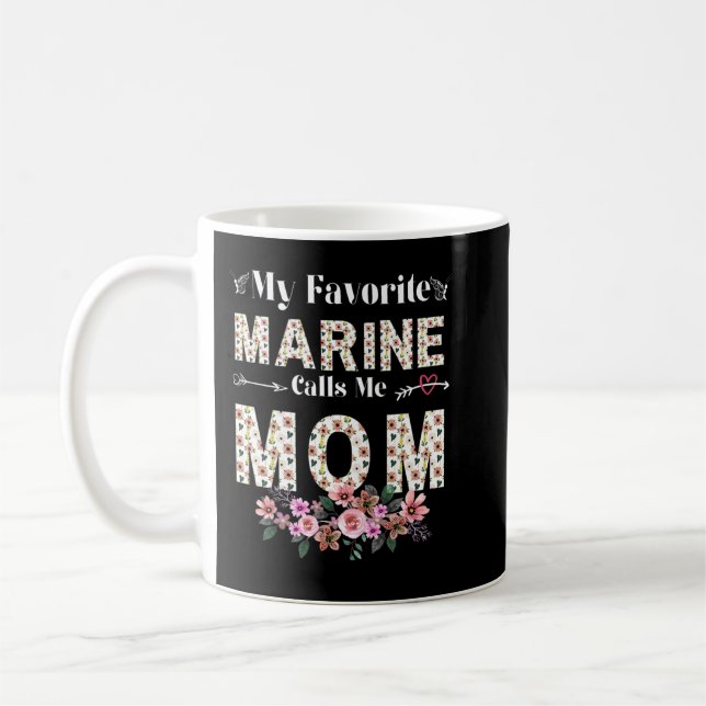 Könskvinnor min favoritmarin kallar mig Mamma Shir Kaffemugg (Vänster)