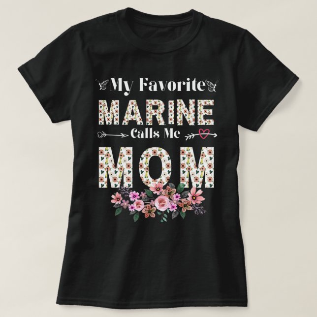 Könskvinnor min favoritmarin kallar mig Mamma Shir T Shirt (Design framsida)