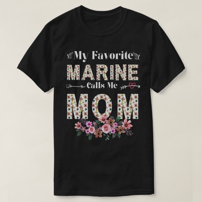 Könskvinnor min favoritmarin kallar mig Mamma Shir T Shirt (Design framsida)