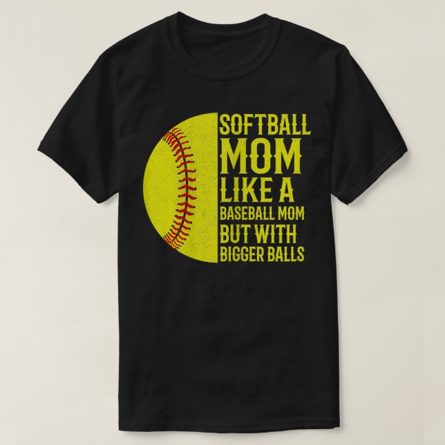 Könslusen mamma liknar en baseboll mamma men  t shirt (Design framsida)