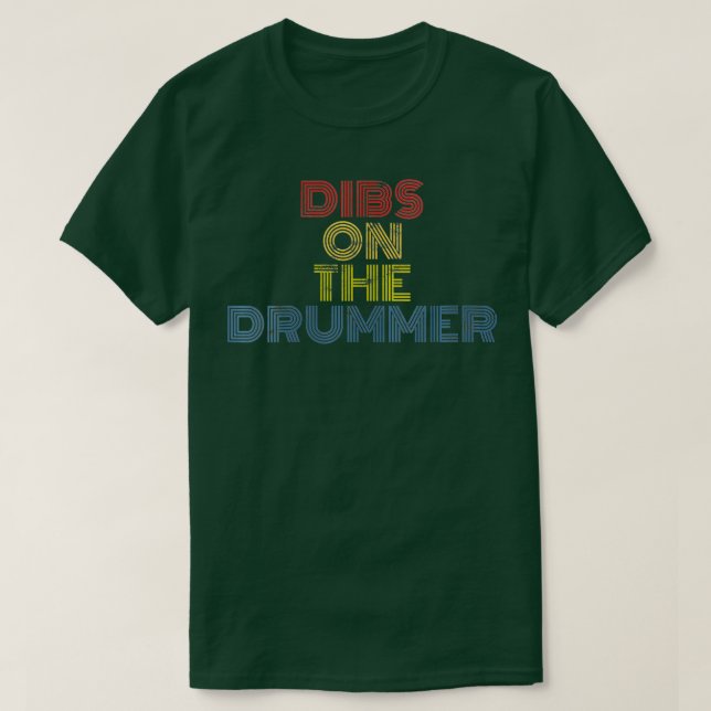 Könsmassa på Drummer Rock and roll Retro Vint T Shirt (Design framsida)