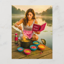 Könsmatande Glitter Bait för frish på Dock Helg Vykort