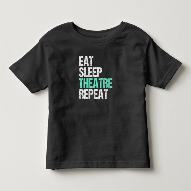 Könsmatta Sömnteaterupprepning Funny Actres T Shirt (Framsida)