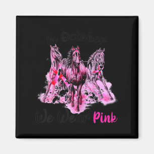 Könsmedvetenhet i oktober vi Bäror Rosa Horse Bre Magnet
