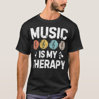 Könsmusik är min terapi Music Älskare Funny Retro T Shirt