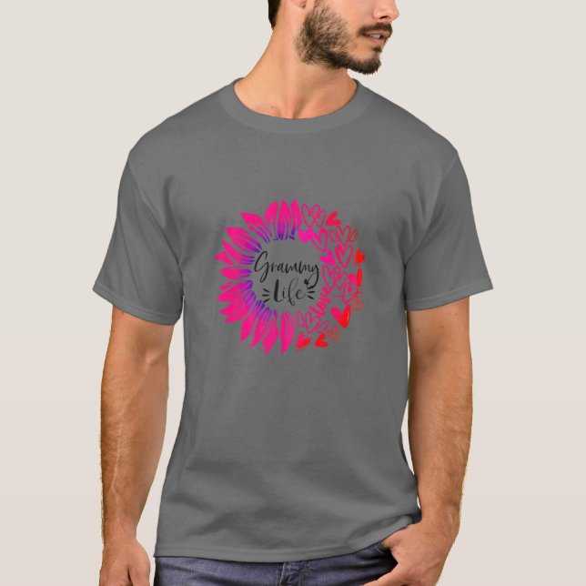 Könsnäring Flower Heart Valentindagen T Shirt (Framsida)