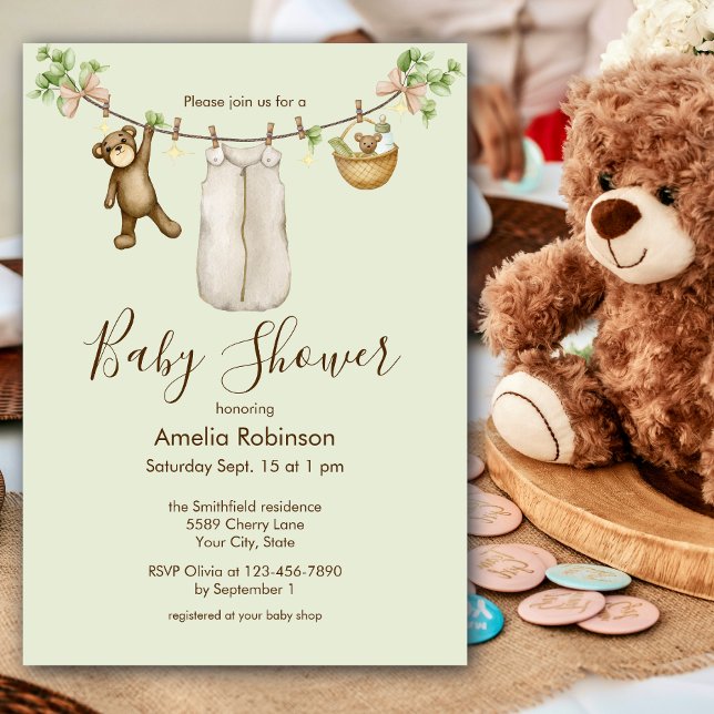 Könsneutral akvarell Boho Baby Shower  Inbjudningar (Skapare uppladdad)