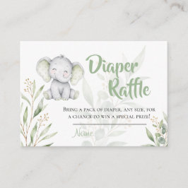 Könsneutral baby shower blöjlotteri tilläggskort