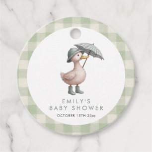 Könsneutral baby shower för lilla ankungen gåvor etiketter