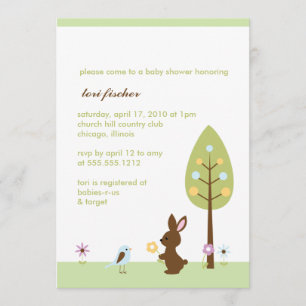 könsneutral baby shower inbjudan