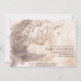 Könsneutral barnkalasinbjudan för "Över månen" Inbjudningar