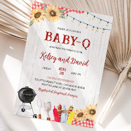 Könsneutral BBQ Baby Shower Inbjudningar
