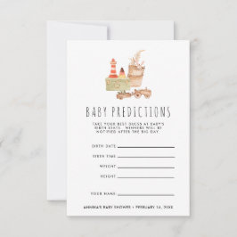 Könsneutral | Boho Baby Shower Gissningslek Inbjudningar