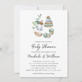 Könsneutral Boho Barnkal Invitation Inbjudningar