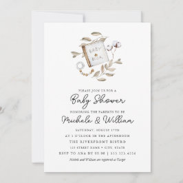 Könsneutral Boho Barnkal Invitation Inbjudningar