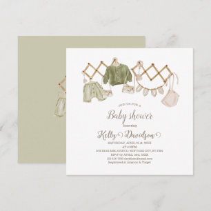 Könsneutral Boho-bebisrum Baby Shower Inbjudningar